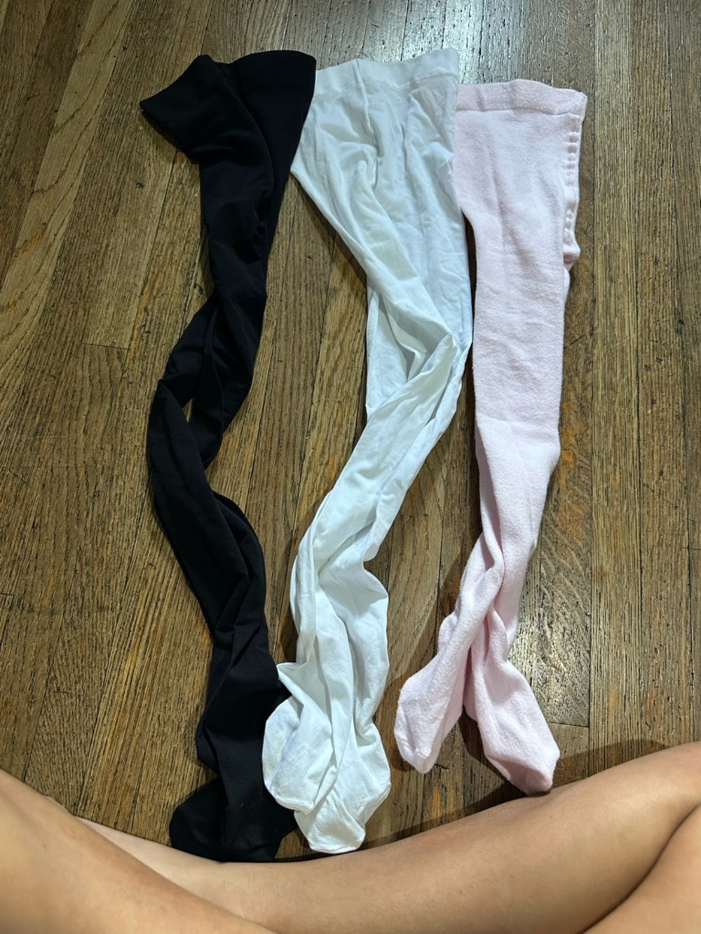 Kids Tights Pack - Black, White & Light Pink